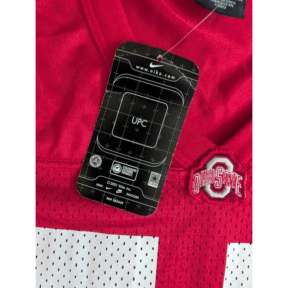 VTG Nike Ohio State Buckeyes Football Jersey Men’s #47 Red White XXL Aj Hawk NWT - Picture 7 of 11